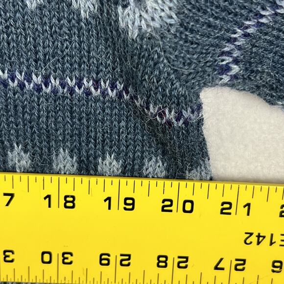 Novica Sweater Large Men's 100% Alpaca Peruvian Crew Neck Blue Multicolor - Picture 10 of 10